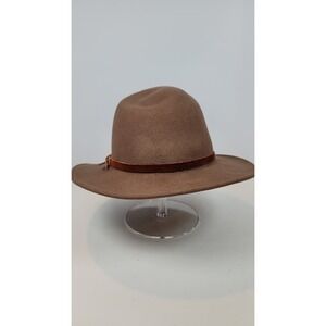 Made In USA Wool Fedora XL Hat Indiana Jones Style Felt Vintage Leather Band